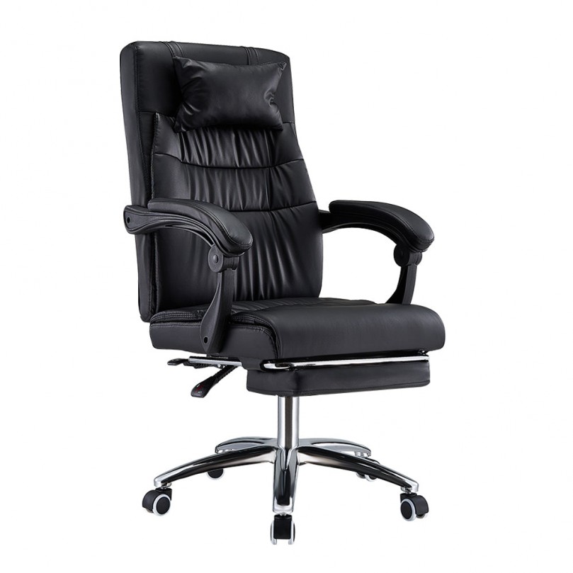 Faux Leather Modern Office Chair with Footrest Faux Leather Modern Office Chair with Footrest