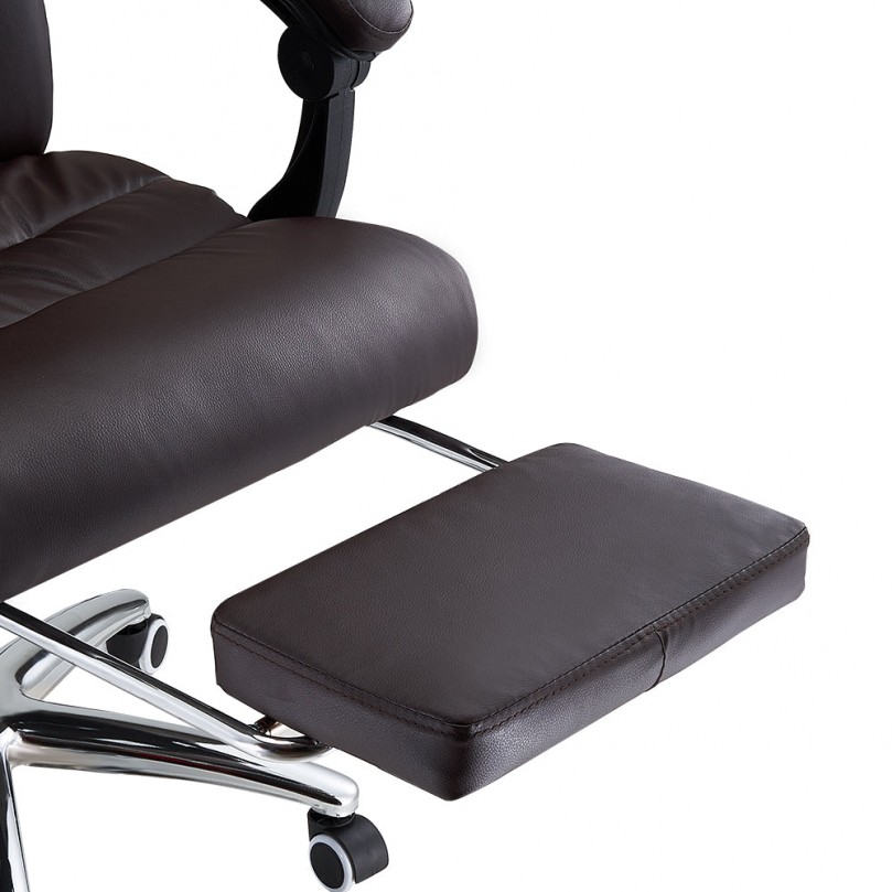 Faux Leather Modern Office Chair with Footrest Faux Leather Modern Office Chair with Footrest