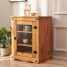 Mexican Styling Solid Pine Kitchen Cabinet with Glass Door
