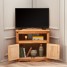 Solid Pine Corona Corner TV Unit Cupboard with Open Shelf