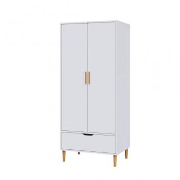 White Double Wardrobes and Chest of Drawers