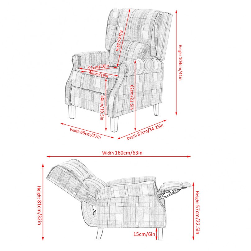 Mercurial Wingback Armchair Recliner Mercurial Wingback Armchair Recliner