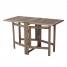 Hardwood Folding Dining Table, Wooden Drop Leaf Coffee Table Space Saving Desk Kitchen Dining Room Indoor Garden Outdoor