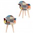 Aalishaan Patchwork Dining Chair with 100% wood legs