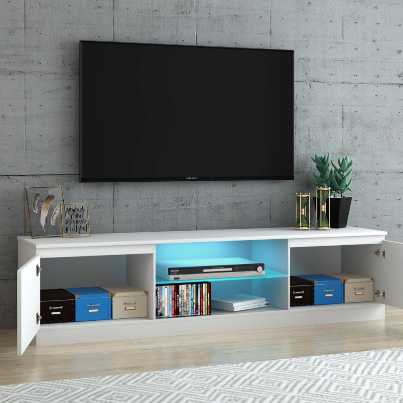 High Gloss TV Unit with LED Lights
