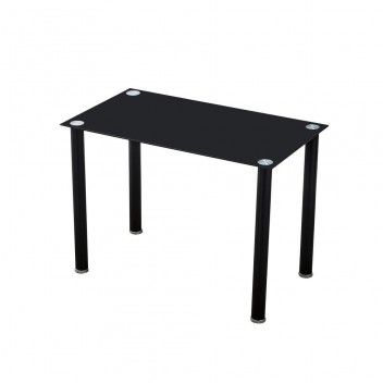 Remotion Black Glass Dining Table, 105cm/ 120cm