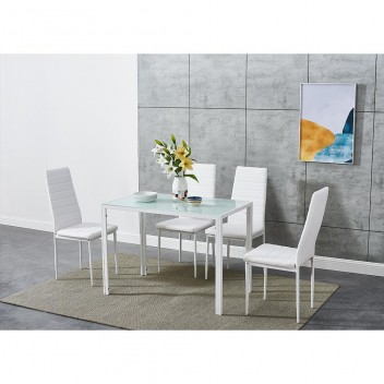 Finzerin Glass Dining Table,105cm