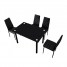 Roustabouts Glass Top 120cm Dining Table Set Roustabouts Glass Top 120cm Dining Table Set