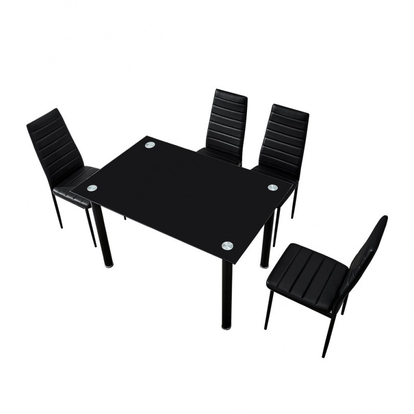 Roustabouts Glass Top 120cm Dining Table Set