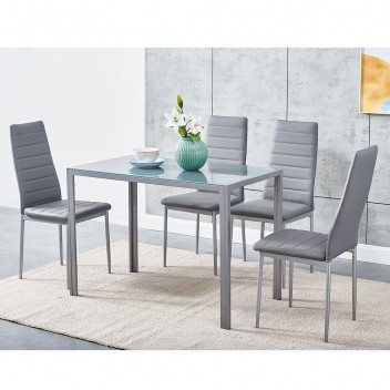 Finzerin Glass Dining Table,120cm