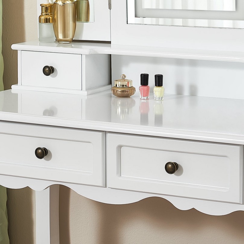 Malibu Vanity Table Set with LED Lights Malibu Vanity Table Set with LED Lights