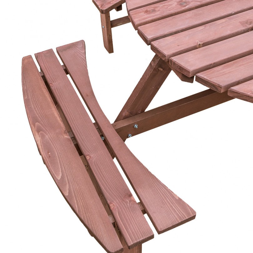Round Wooden 8 Seater Picnic Table Round Wooden 8 Seater Picnic Table