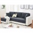 Grey and Black Pull-Out Corner Sofa Bed with Storage Grey and Black Pull-Out Corner Sofa Bed with Storage