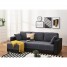 Grey and Black Pull-Out Corner Sofa Bed with Storage Grey and Black Pull-Out Corner Sofa Bed with Storage