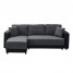 Grey and Black Pull-Out Corner Sofa Bed with Storage Grey and Black Pull-Out Corner Sofa Bed with Storage