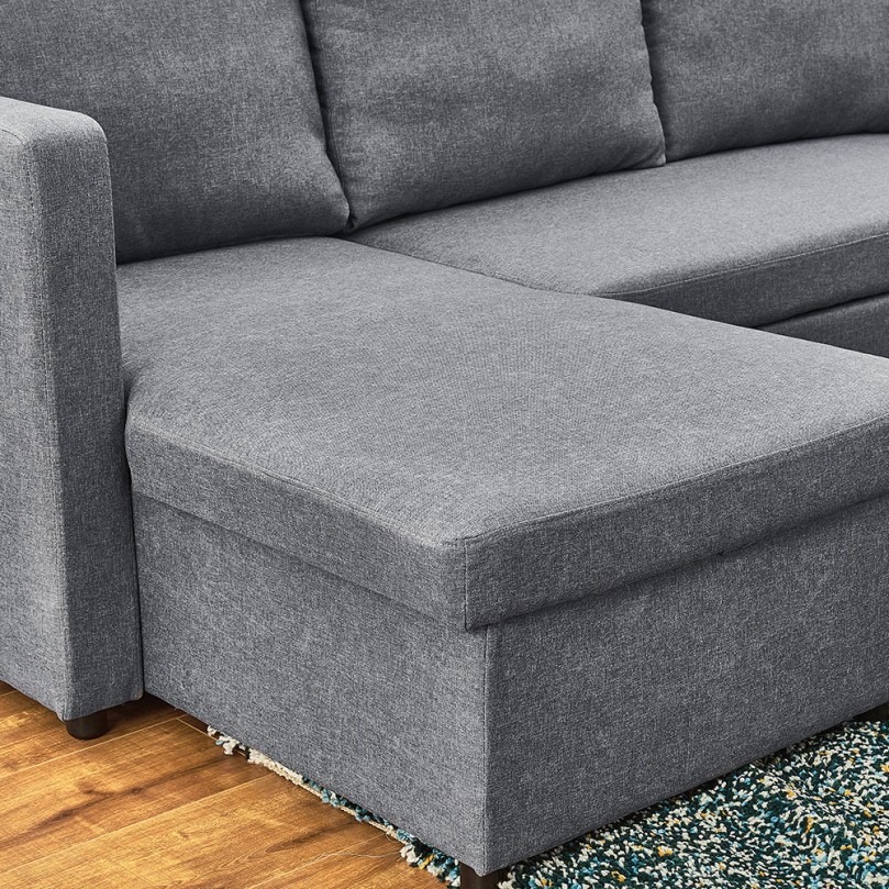 Grey Corner Chaise Sofa with Pull Out Bed Grey Corner Chaise Sofa with Pull Out Bed