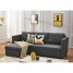 Grey Corner Chaise Sofa with Pull Out Bed