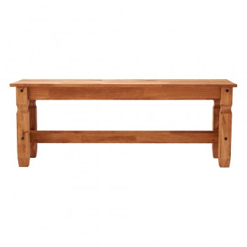 Mexican Solid Pine Outdoor Dining Bench