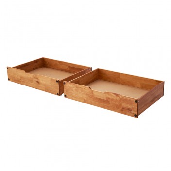 Oak Bed Drawers Underbed Side Drawer with Wheels