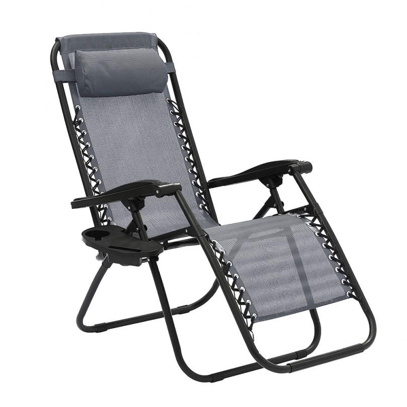 2pcs Metal Sun Lounger Black Folding Reclining Chair - Custom Alt by Opencart SEO Pack PRO