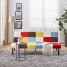 Modern 3 Seater Sofa Bed Sofa Couch Settee Sleeper for Living Room Guest Bed Multi Coloured Fabric Sofa