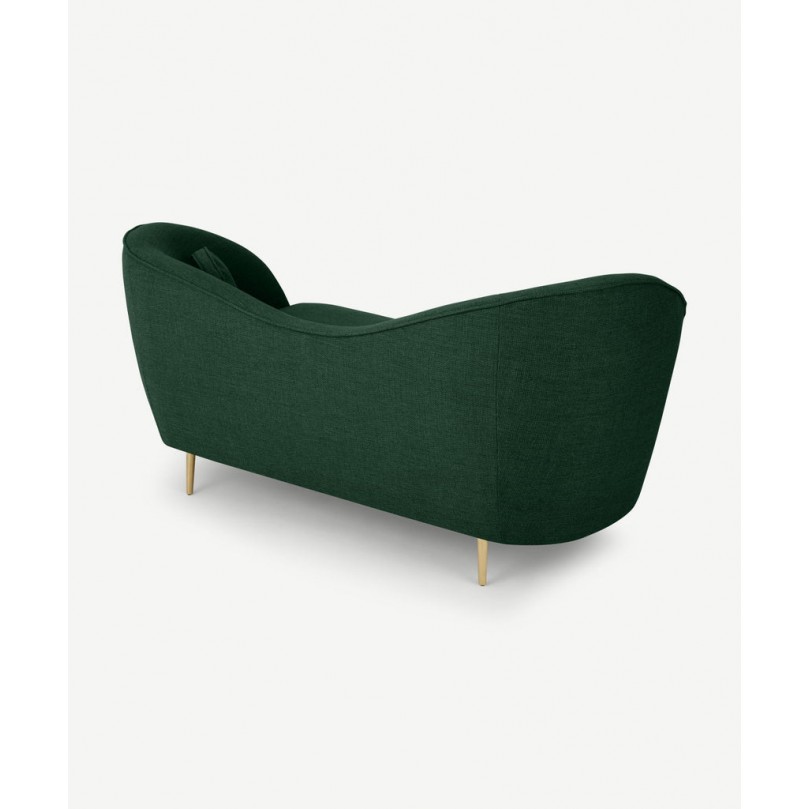 Panana 2 seater sofa, woven fabric in forest green JSJ