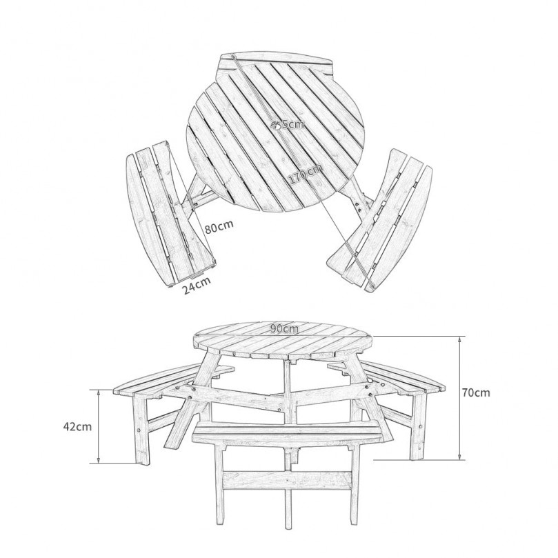 Dialed Outdoor Round Dining Set Dialed Outdoor Round Dining Set
