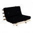 Solid Pine Wooden Frame Wooden Futon Set Small Recliner Chair for Children Teenagers Adults with Mattress
