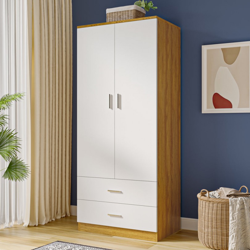 2 door wardrobe with 2 deals drawers