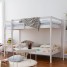 3FT Single Bunk Bed White Solid Pine Wood Bunky Bed for Kids 3FT Single Bunk Bed White Solid Pine Wood Bunky Bed for Kids