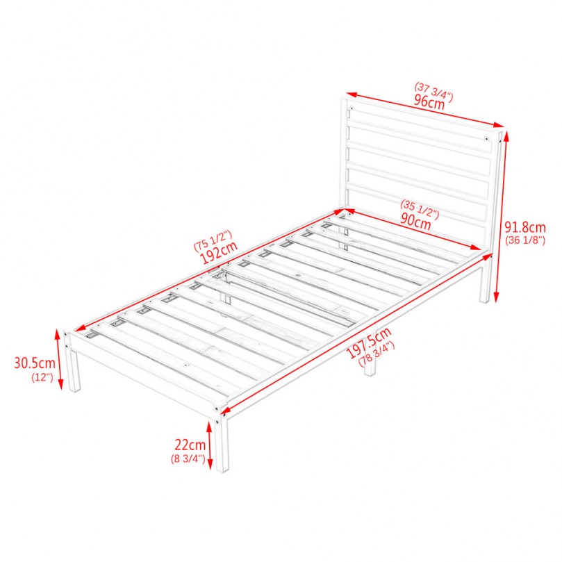 Grome 3ft/4ft6 Wood Bed Frame - Custom Alt by Opencart SEO Pack PRO