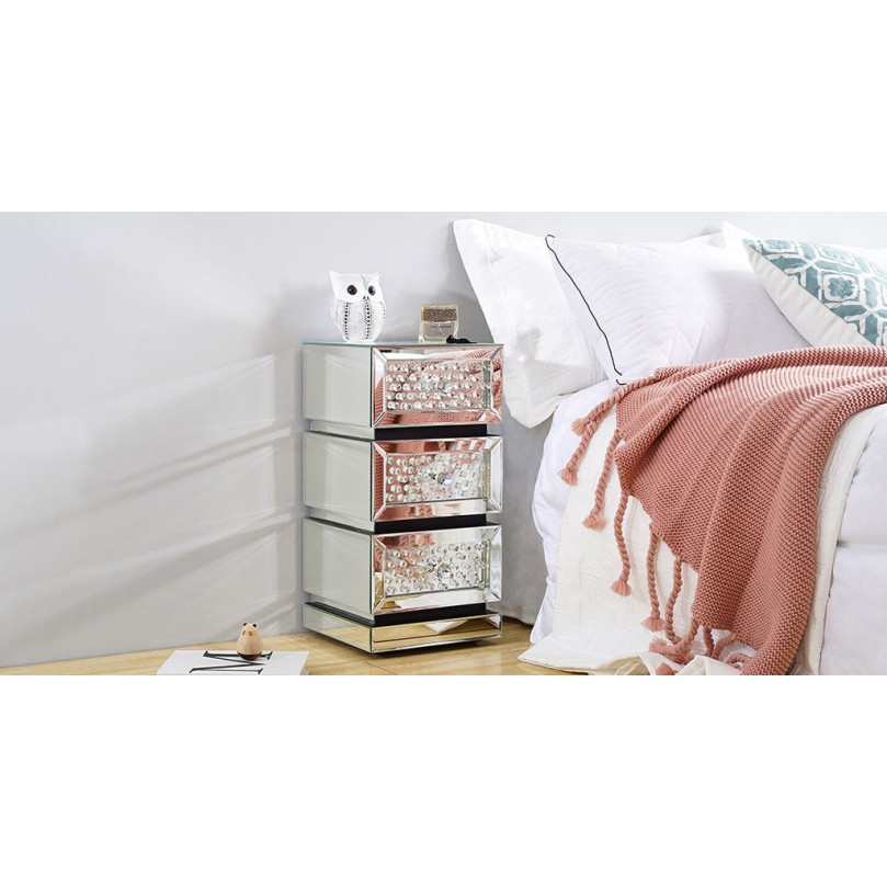 Radiance 3 Drawer Bedside Table Radiance 3 Drawer Bedside Table