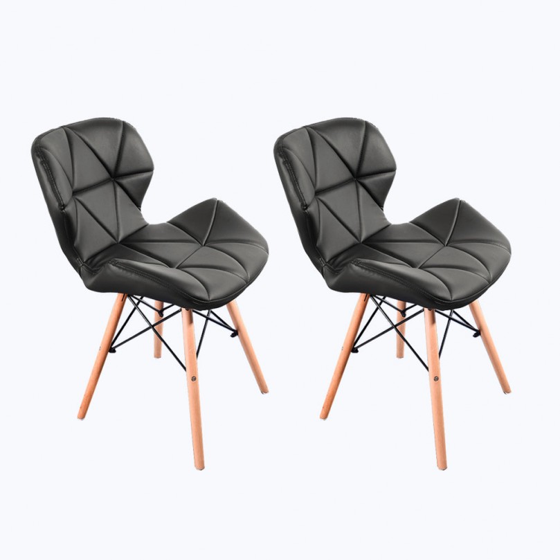 TechStep Faux Leather Dining Chair Set of 2