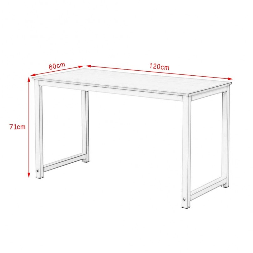 Computer Desk Home Office Table Furniture Study Workstation 120x60x71cm