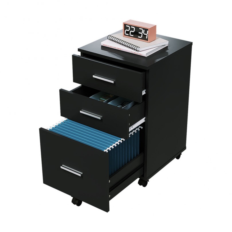 3 Drawer Mobile Rolling File Cabinet