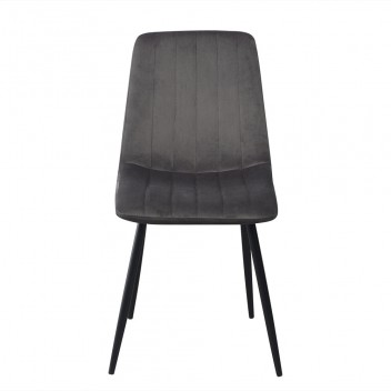 Dark Grey Velvet Dining Chairs Set of 2/4