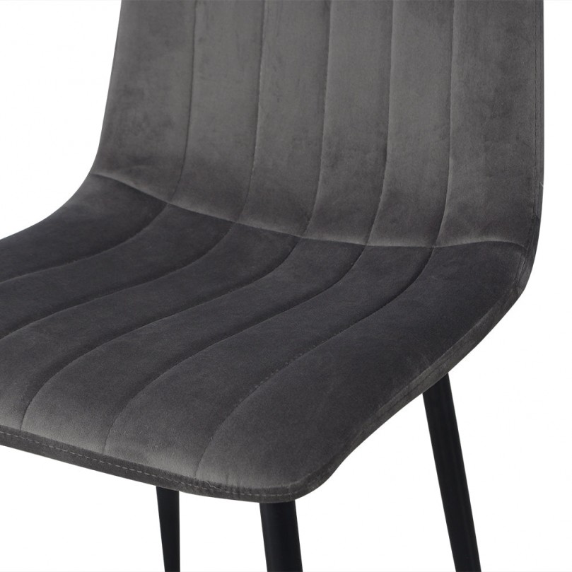 Dark Grey Velvet Dining Chairs Set of 2/4 - Custom Alt by Opencart SEO Pack PRO