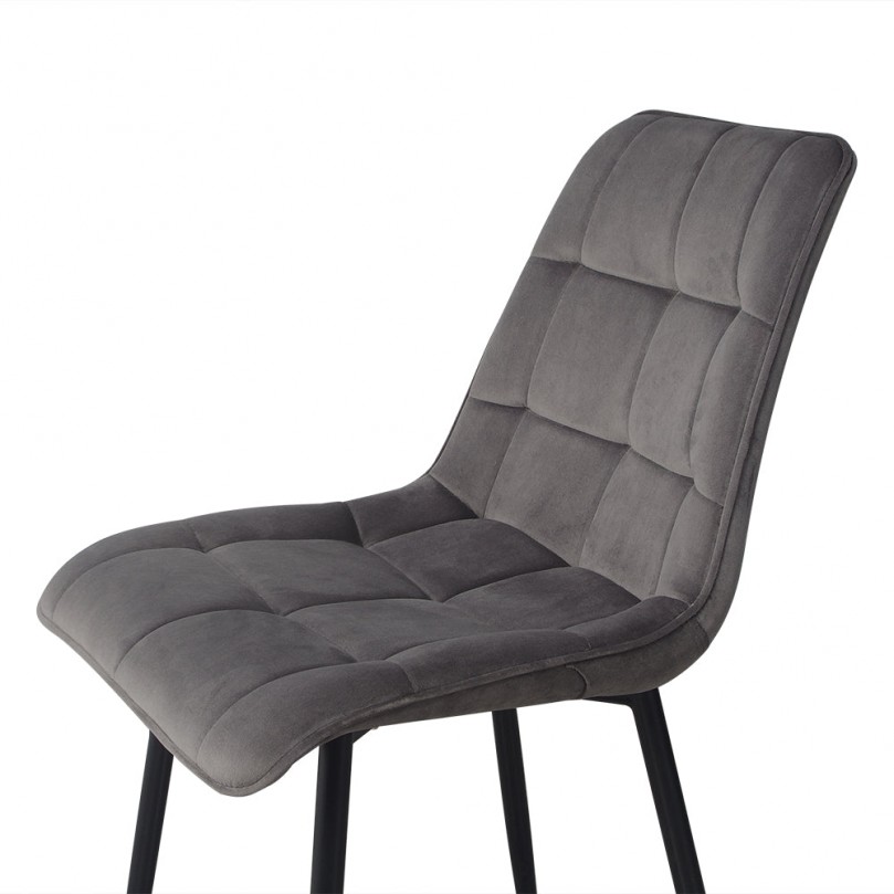 Robutt Dark Grey Velvet Dining Chairs Set of 2/4 Robutt Dark Grey Velvet Dining Chairs Set of 2/4 - Custom Alt by Opencart SEO Pack PRO