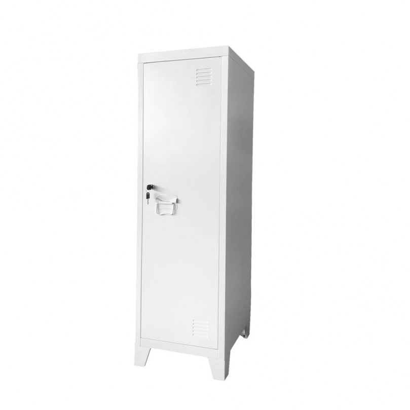 Metal Narrow Storage Cabinet in White - Custom Alt by Opencart SEO Pack PRO
