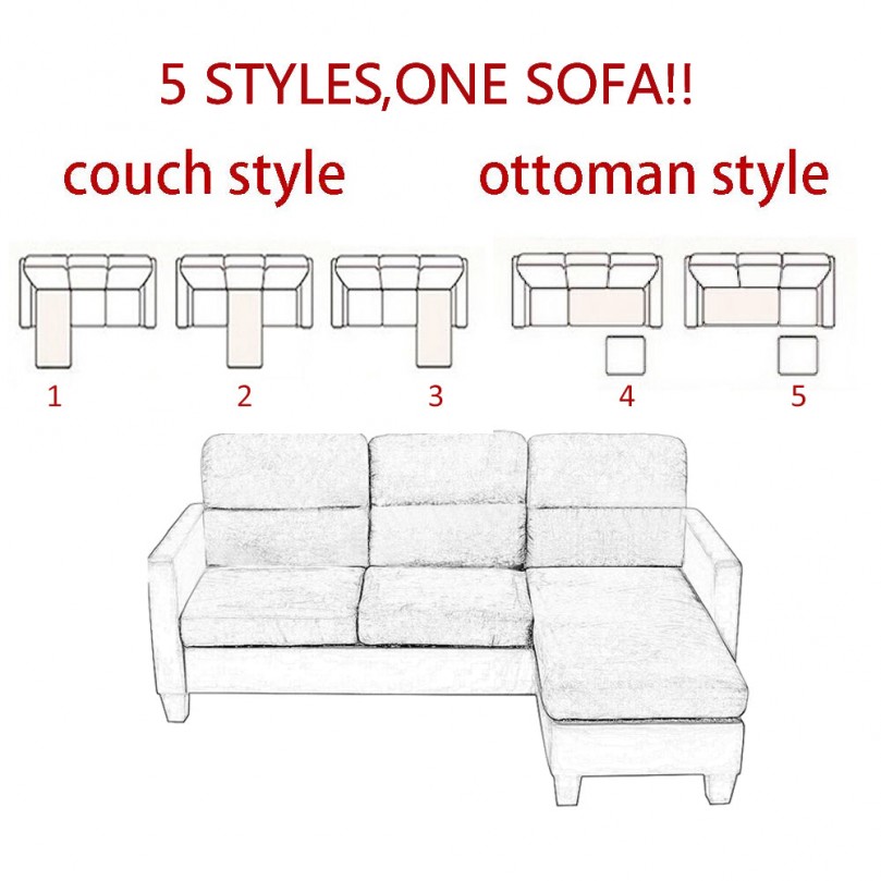 Rococo Corner Sofa with Footstool