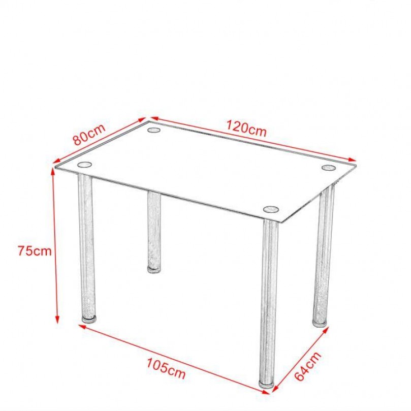 Remotion Black Glass Dining Table, 105cm/ 120cm Remotion Black Glass Dining Table, 105cm/ 120cm