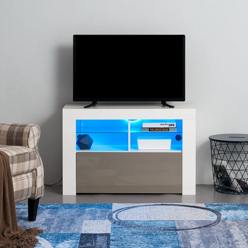 High Gloss TV Unit with LED Lights