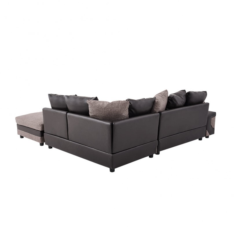 4 Seater Sofa with Footstool