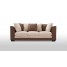 3 Seater Leather and Fabric Sofa 
