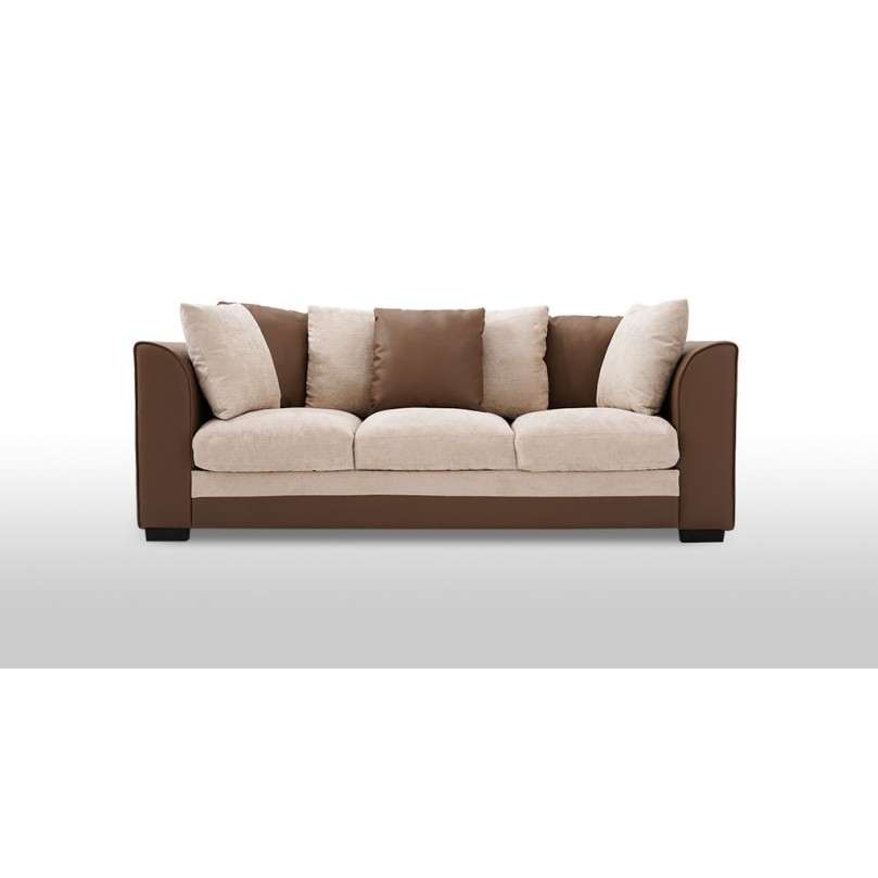 3 Seater Leather and Fabric Sofa 3 Seater Leather and Fabric Sofa