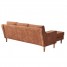 3 Seater Leathaire Fabric Corner Sofa with Footstool