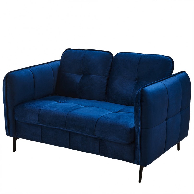 2 Seater Linen Sofa, Button Loveseat 2 Seater Linen Sofa, Button Loveseat