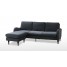 3 Seater Corner Sofa with Footstool - Grey Velvet 3 Seater Corner Sofa with Footstool - Grey Velvet