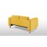 Beige 2 Seater Fabric Sofa with Wooden Legs