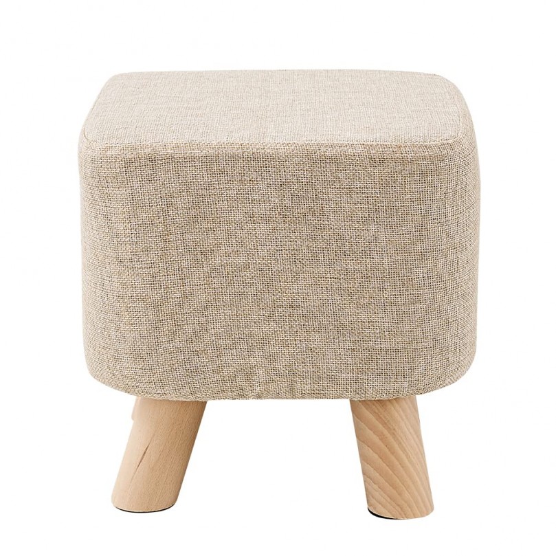 Square Fabric Footstool Ottoman Padded Chair Pouffe Stool
